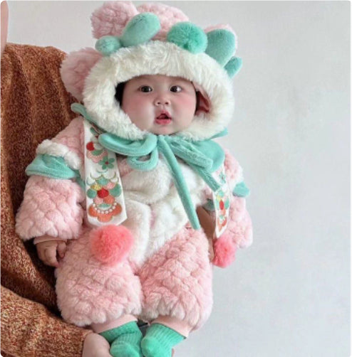 Winter Fleece-lined Thickened Jumpsuit