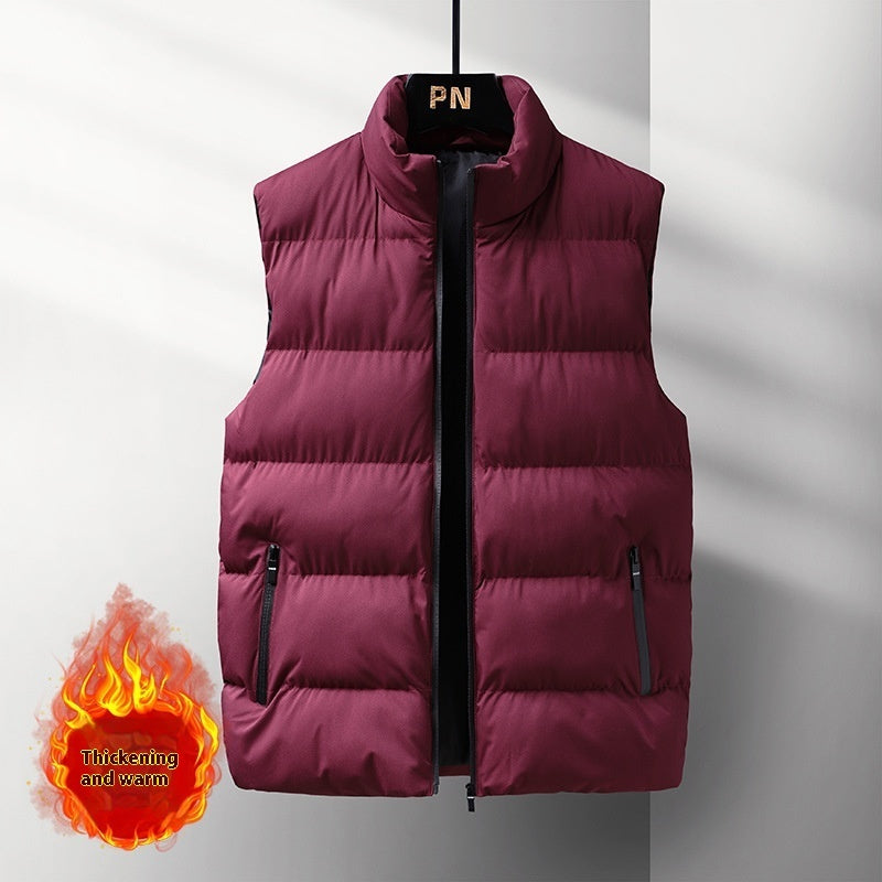 "Men's Slim Fit Warm Vest Jacket - Korean Style"