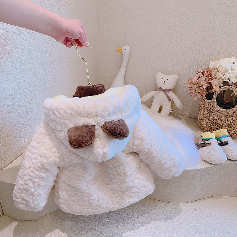 Girls' Fashion Casual Thickening Fleece-lined Cotton-padded Jacket