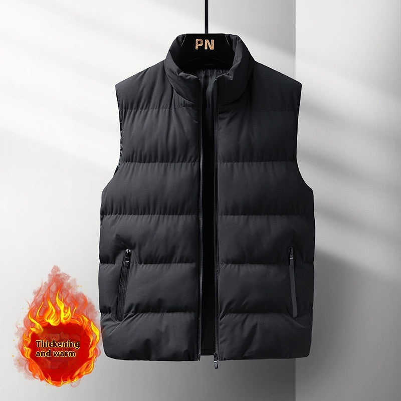 "Men's Slim Fit Warm Vest Jacket - Korean Style"