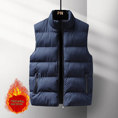 "Men's Slim Fit Warm Vest Jacket - Korean Style"
