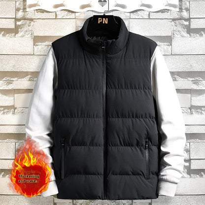 "Men's Slim Fit Warm Vest Jacket - Korean Style"