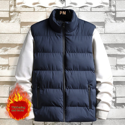 "Men's Slim Fit Warm Vest Jacket - Korean Style"