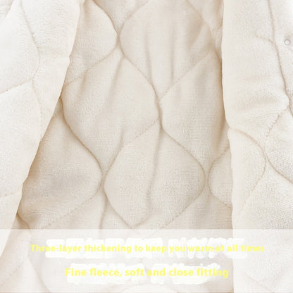 Winter Fleece-lined Fleece-lined Cotton Rompers Infant Warm Thickened Jumpsuit