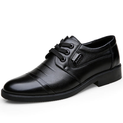 New All-matching Lace-up Leather Shoes Men