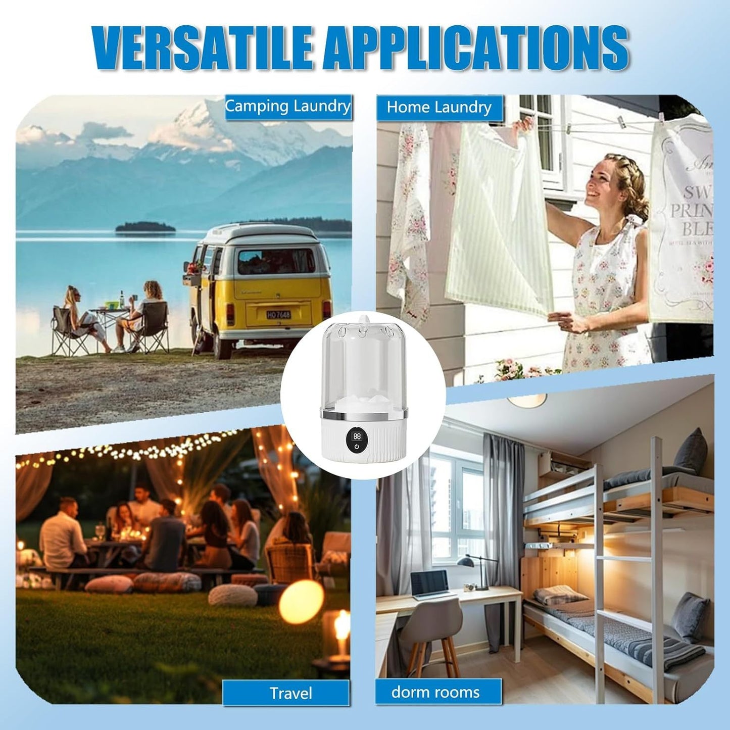 Underwear Washer, Portable Mini Washing Machine, Upgraded Mini Washings Machines, Rechargeable Cordless Washing-Machine, Laundry Cup For Bra, Underwear, Socks.