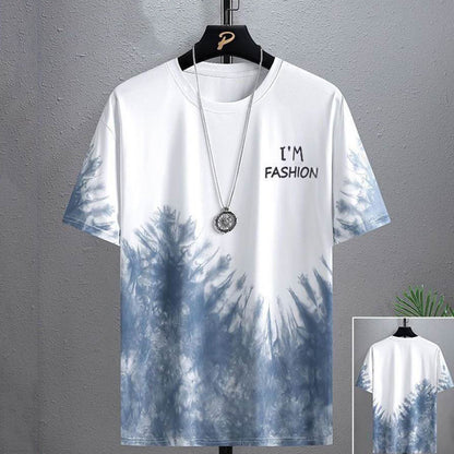 Gradient Half-length Sleeve Versatile Casual T-shirt